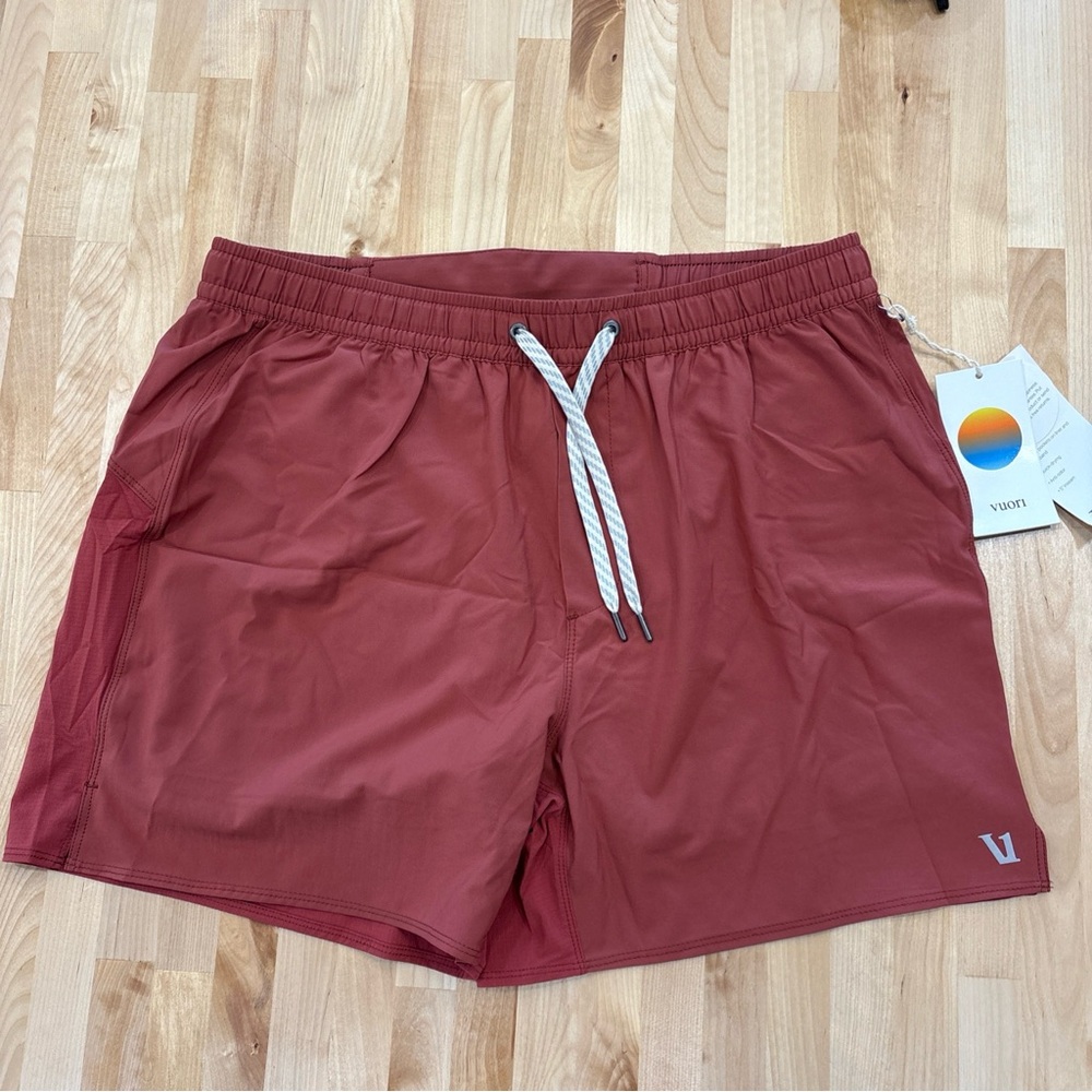 Vuori Course Run Shorts sienna Mens XXL Performance 5” Stretch Lined SolidGym